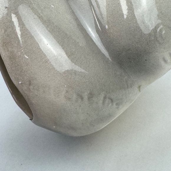 Mid Century 1956 McCoy Boxing Kangaroo Ceramic Dresser Caddy Valet Black & White - Picture 11 of 13